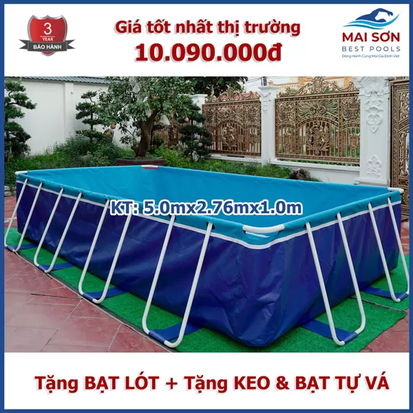 Bể Bơi Gia Đình Lắp Ghép 5.0 x 2.76 x 1.0m – Giải Pháp Hồ Bơi Gia Đình Cao Cấp