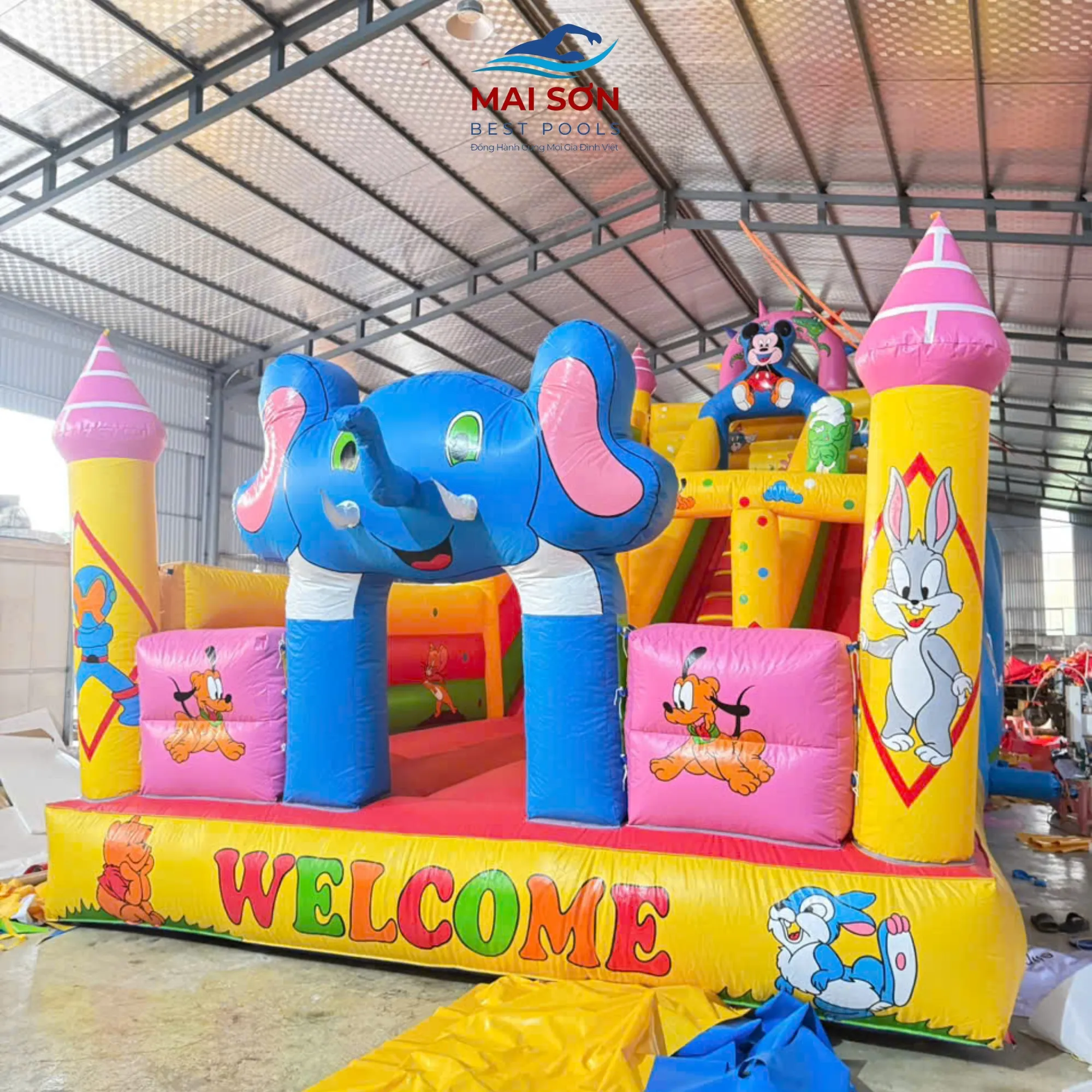 Nhà Phao Bơm Hơi Thiết Kế Mai Sơn – Đồ Chơi Bơm Hơi Cao Cấp Cho Trẻ Em