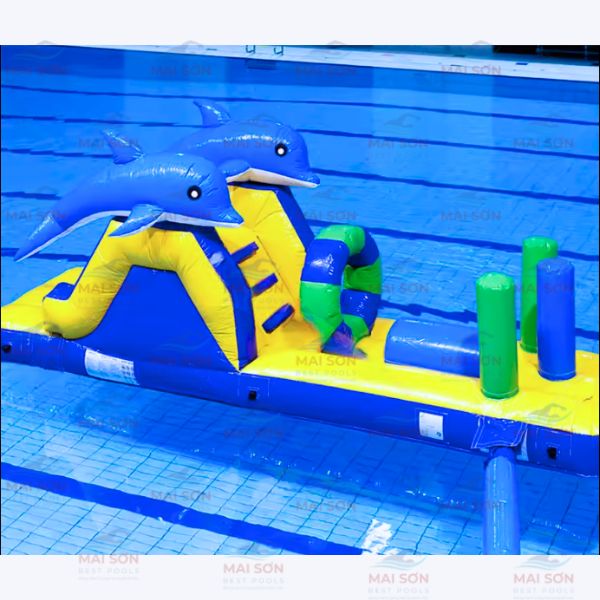 Nhà hơi liên hoàn hình cá heo KT 6×1.8×1.8m